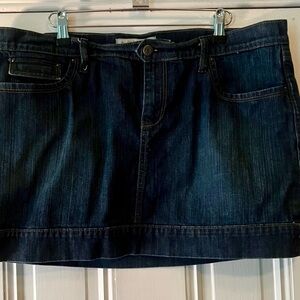 Old Navy Dark Blue Denim Mini Skirt